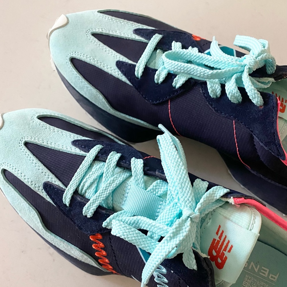 New Balance Sneakers in Aqua and Navy